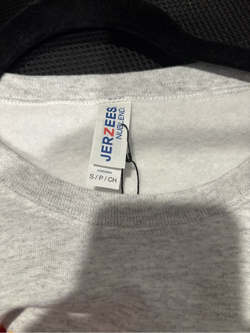 Jerzees Gray Crewneck with Distressed Red KC Graphic - Picture 3 of 4